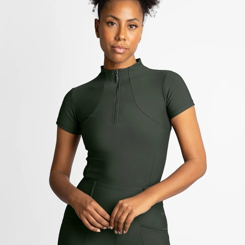 Maximilian Equestrian Short Sleeve Base Layer (Hunter Green) BRAND NEW